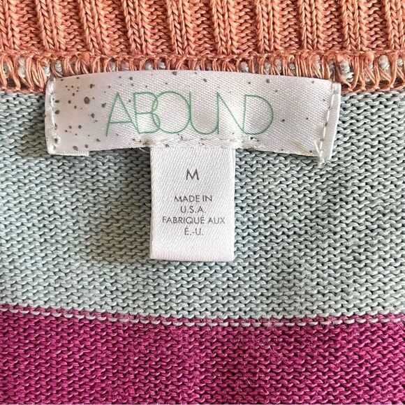 Abound Cropped Cardigan Striped Sweater Size Medium - Picture 5 of 7